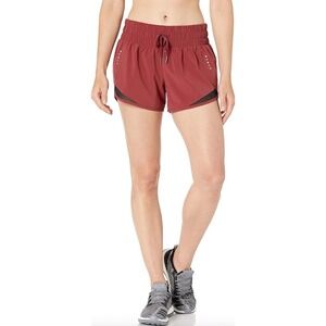 Amazon Essentials Regular-Fit Athletic Ruched Waistband Shorts‎ Ruby Red Size 1X